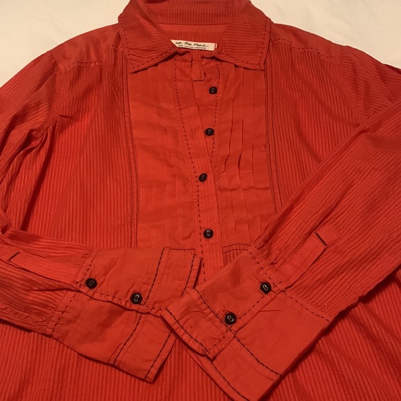 NWT Free People We The Free Black Tie Tux Shirt size S - Picture 4 of 11